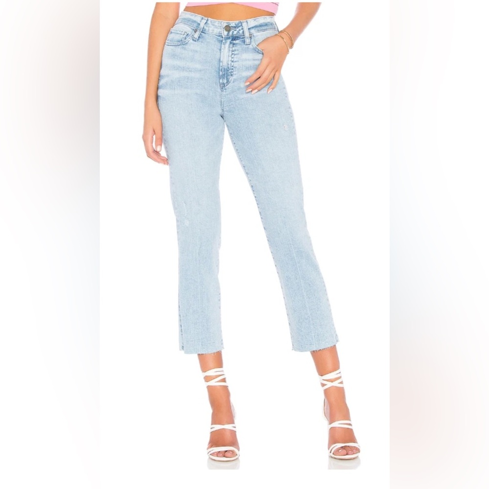 PAIGE Light Blue High-Rise Flare Jeans